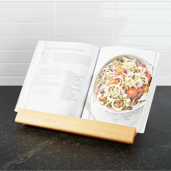 Crate and Barrel Acacia Wood Cookbook Stand - Picture 2 of 8